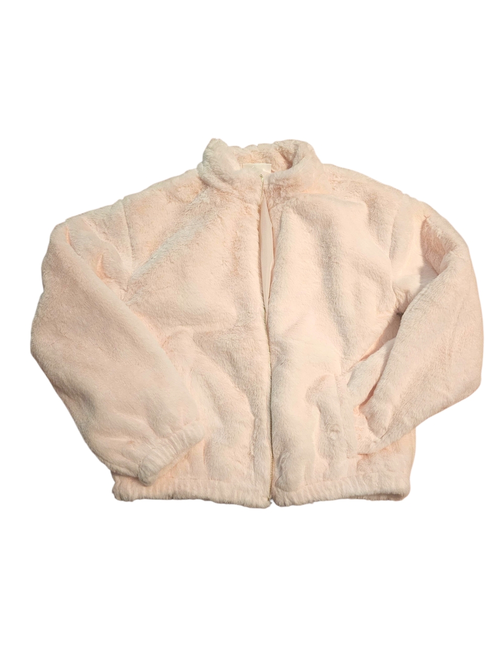 Epic Threads Plush Zip-Up Jacket - Light Peach